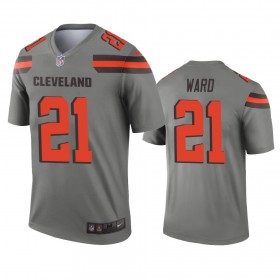 Tröjor Cleveland Browns Denzel Ward 21 grå Inverted Legend - Män